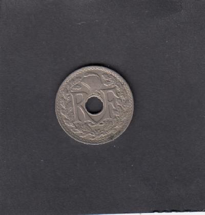 Beschrijving: 25 Centimes HOLE